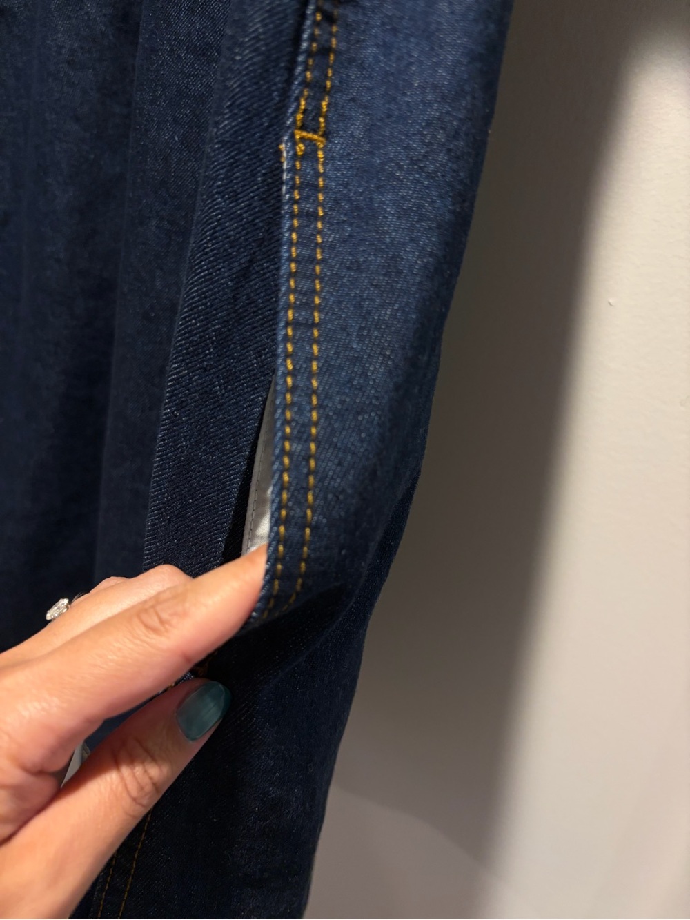 NWT LOFT Outlet Dark Wash Denim Polo Shirt Dress. Offers Welcome! - Picture 6 of 13